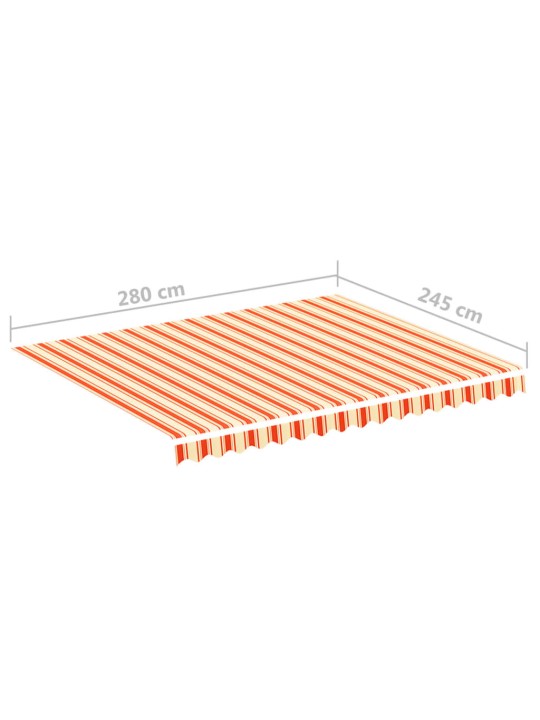 Pakaitinis audinys markizei, geltona/oranžinė spalva, 3x2,5m