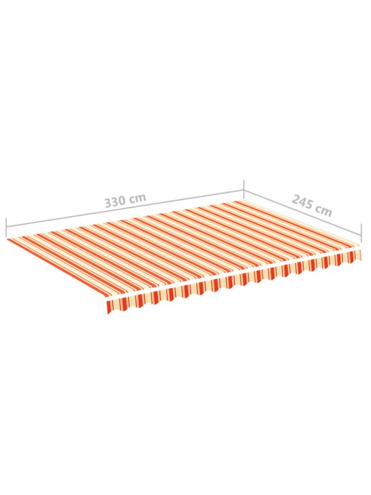 Pakaitinis audinys markizei, geltona/oranžinė spalva, 3,5x2,5m
