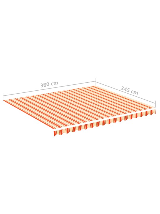 Pakaitinis audinys markizei, geltona ir oranžinė, 4x3,5m