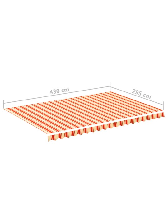 Pakaitinis audinys markizei, geltonos ir baltos spalvos, 4,5x3m