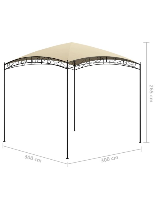 Pavėsinė, kreminės spalvos, 3x3x2,65m, 180 g/m²