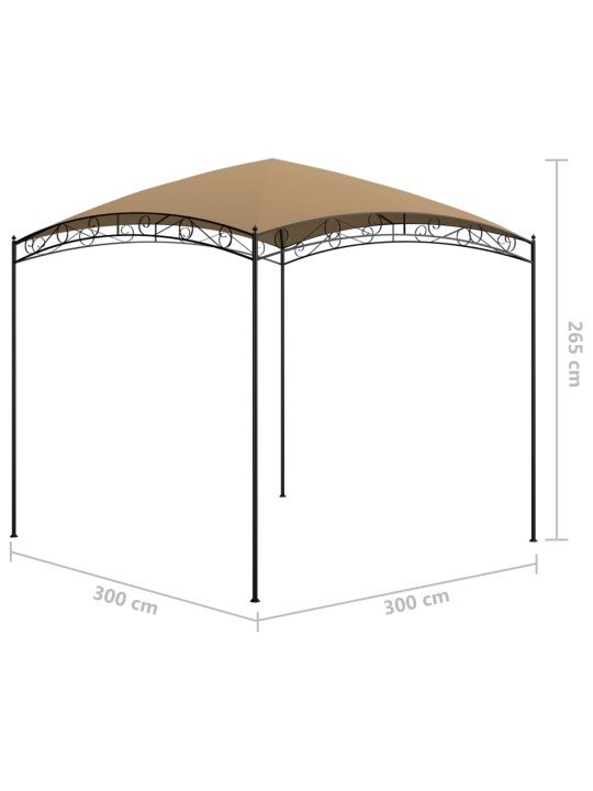 Pavėsinė, taupe spalvos, 3x3x2,65m, 180 g/m²
