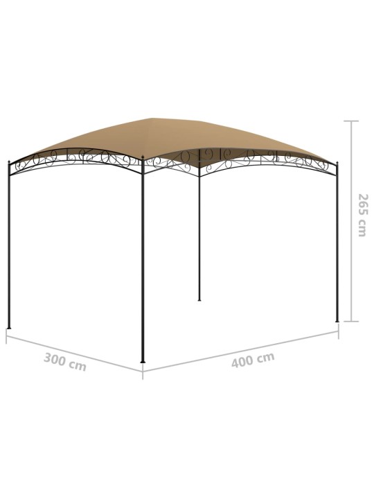 Pavėsinė, taupe spalvos, 3x4x2,65m, 180 g/m²