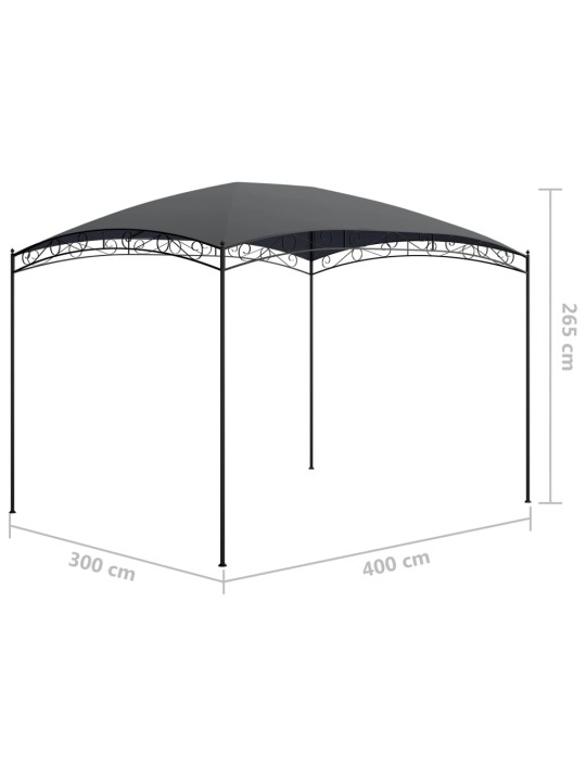 Pavėsinė, antracito spalvos, 3x4x2,65m, 180 g/m²