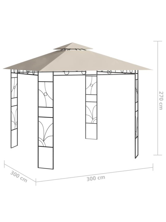 Pavėsinė, kreminės spalvos, 3x3x2,7m, 160g/m²