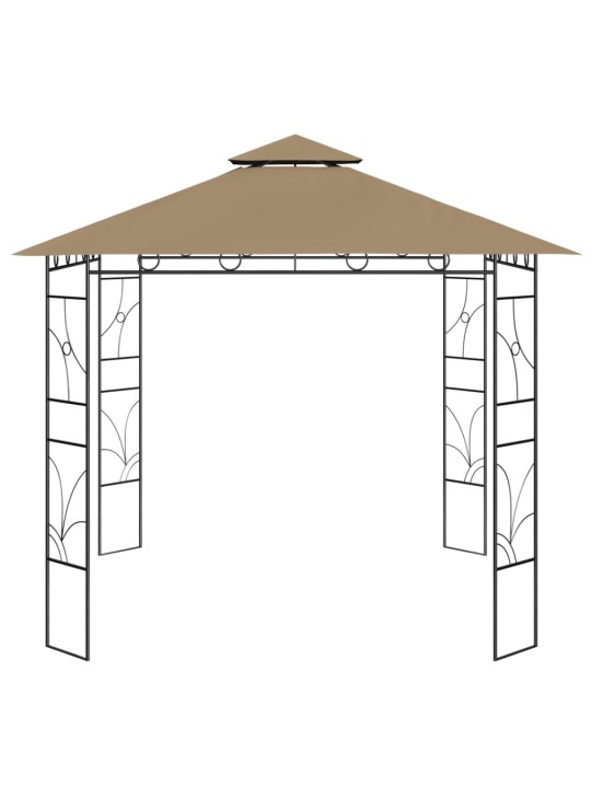 Pavėsinė, taupe spalvos, 3x3x2,7m, 160g/m²