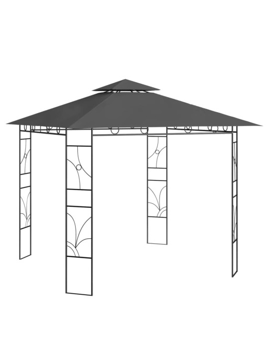 Pavėsinė, antracito spalvos, 3x3x2,7m, 160g/m²
