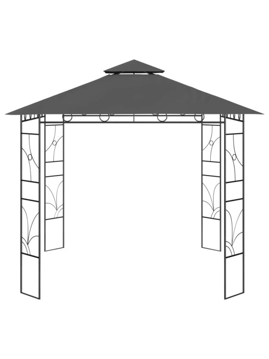 Pavėsinė, antracito spalvos, 3x3x2,7m, 160g/m²