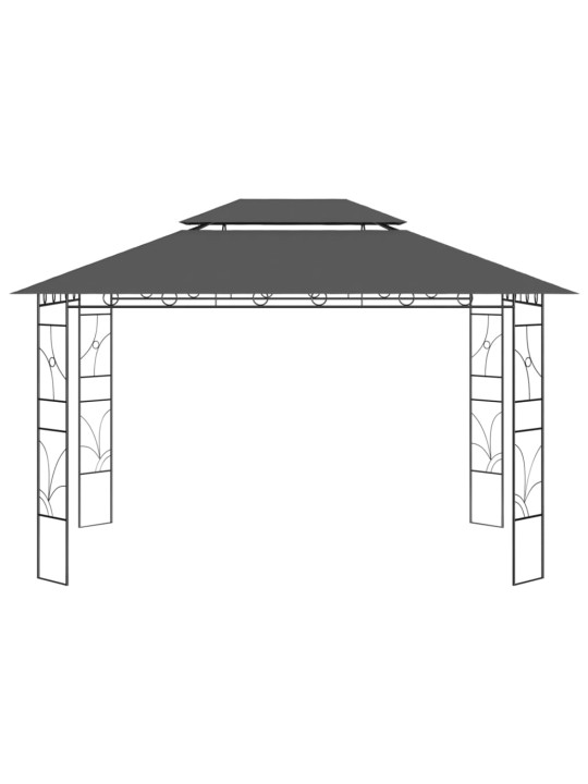 Pavėsinė, antracito spalvos, 4x3x2,7m, 160g/m²