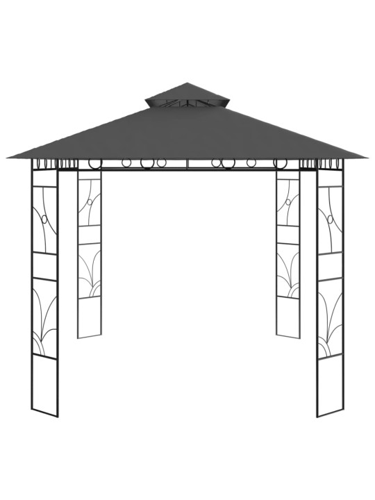 Pavėsinė, antracito spalvos, 4x3x2,7m, 160g/m²