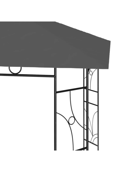 Pavėsinė, antracito spalvos, 4x3x2,7m, 160g/m²