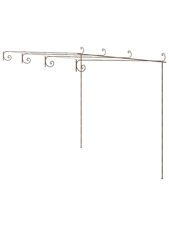 Sodo pergolė, senovinės rudos spalvos, 4x3x2,5m, geležis