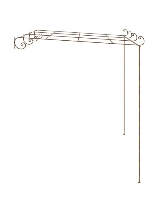 Sodo pergolė, senovinės rudos spalvos, 4x3x2,5m, geležis