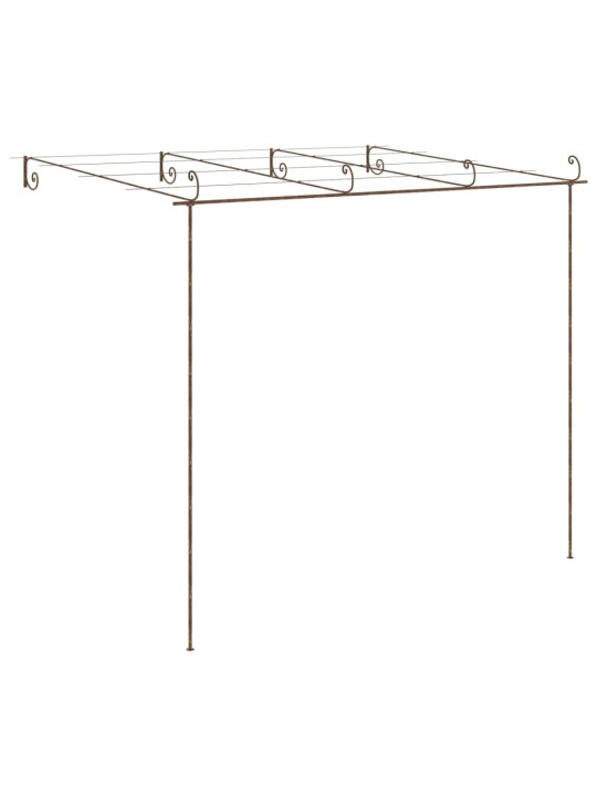 Sodo pergolė, senovinės rudos spalvos, 4x3x2,5m, geležis