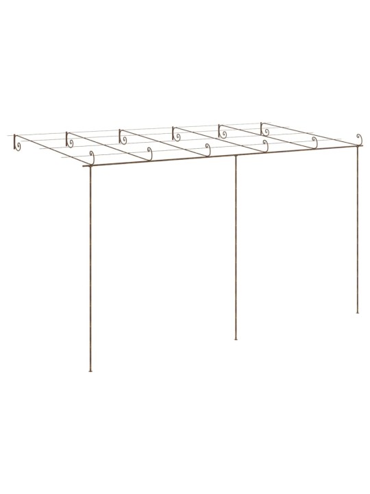 Sodo pergolė, senovinės rudos spalvos, 6x3x2,5m, geležis