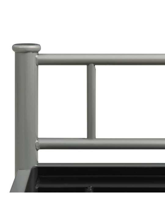 Naktinė spintelė, pilka/juoda, 45x34,5x60,5cm, metalas/stiklas