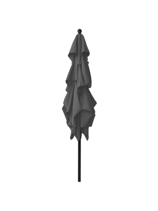 Skėtis su aliuminiu stulpu, antracito, 2,5x2,5m, 3 aukščių