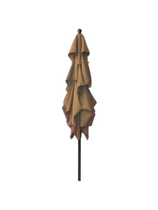 Skėtis su aliuminiu stulpu, taupe spalvos, 2,5x2,5m, 3 aukščių