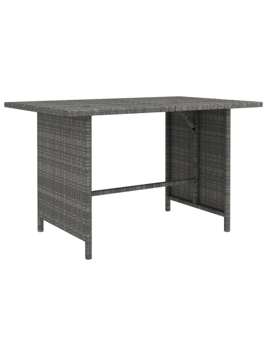 Sodo valgomojo stalas, pilkos spalvos, 110x70x65cm, poliratanas