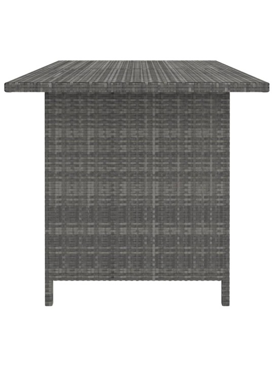 Sodo valgomojo stalas, pilkos spalvos, 110x70x65cm, poliratanas