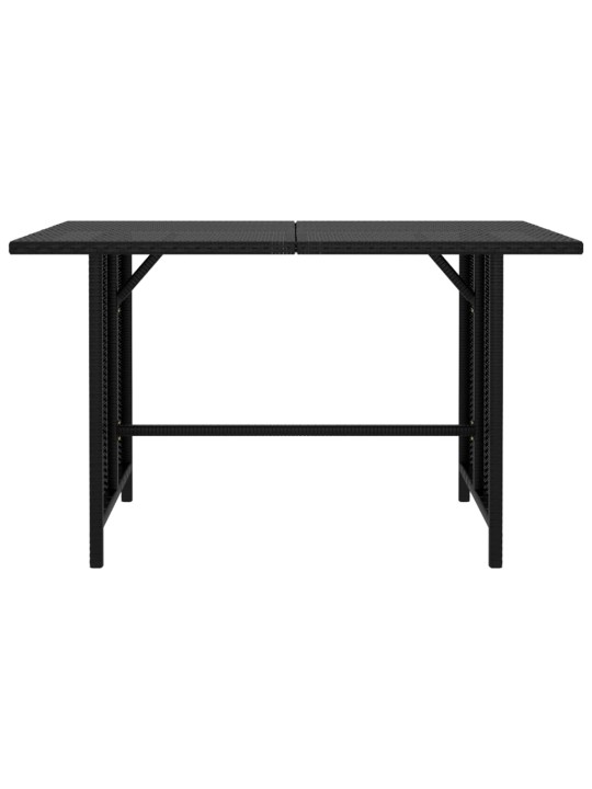 Sodo valgomojo stalas, juodos spalvos, 110x70x65cm, poliratanas