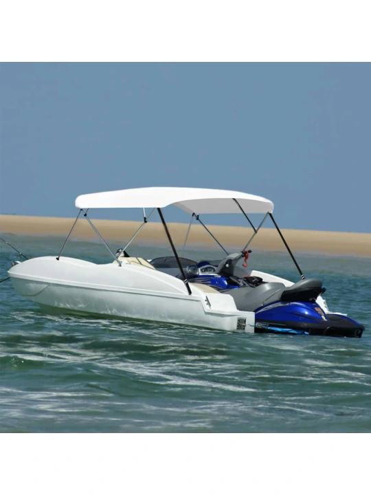 Bimini viršaus stogelis, baltas, 243x(230-244)x137cm, 4 lankai
