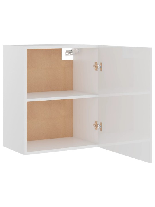 Pakabinamos spintelės, 2vnt., baltos, 50x31x60cm, MDP, blizgios