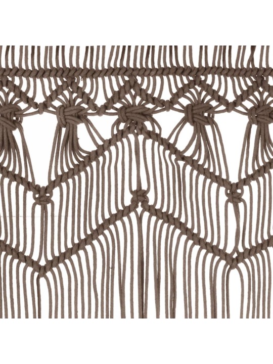 Užuolaida, taupe spalvos, 140x240cm, medvilnė, makrame stiliaus