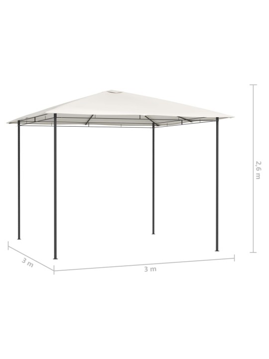 Pavėsinė, kreminės spalvos, 3x3x2,6m, 160g/m²