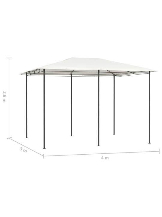 Pavėsinė, kreminės spalvos, 3x4x2,6m, 160g/m²