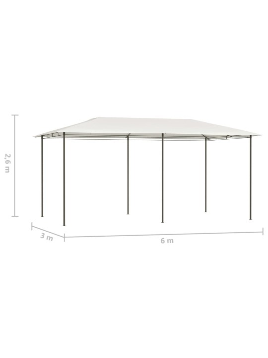 Pavėsinė, kreminės spalvos, 3x6x2,6m, 160g/m²