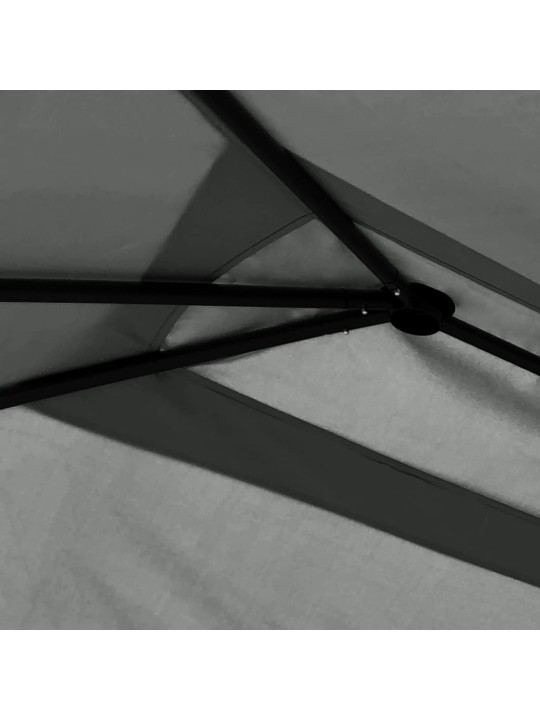 Pavėsinė, antracito spalvos, 3x6x2,6m, 160g/m²