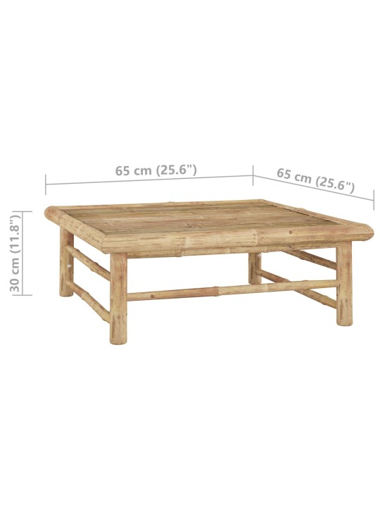 Sodo stalas, 65x65x30cm, bambukas