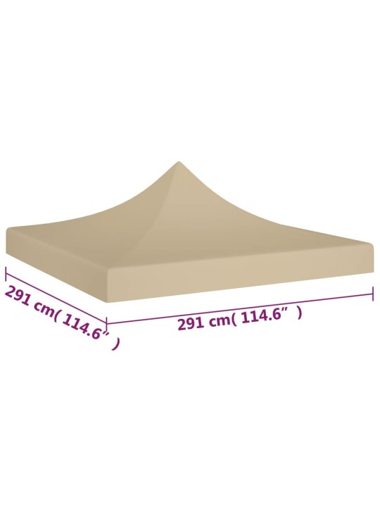 Proginės palapinės stogas, smėlio spalvos, 3x3m, 270 g/m²