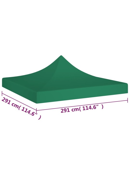 Proginės palapinės stogas, žalios spalvos, 3x3m, 270 g/m²