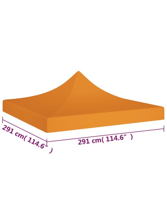 Proginės palapinės stogas, oranžinės spalvos, 3x3m, 270 g/m²