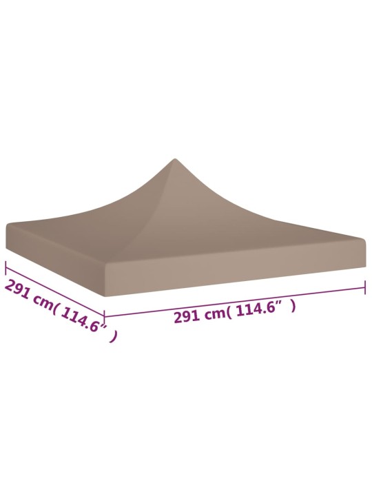 Proginės palapinės stogas, taupe spalvos, 3x3m, 270 g/m²