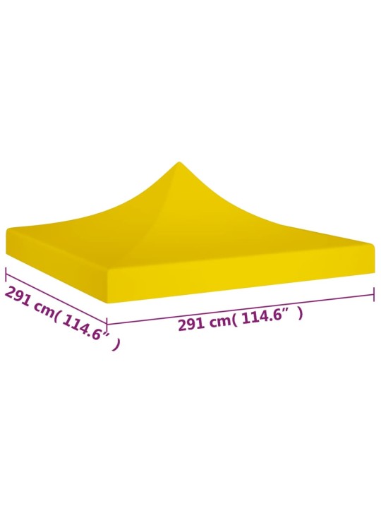 Proginės palapinės stogas, geltonos spalvos, 3x3m, 270 g/m²