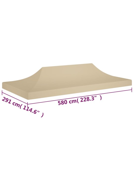 Proginės palapinės stogas, smėlio spalvos, 6x3m, 270 g/m²