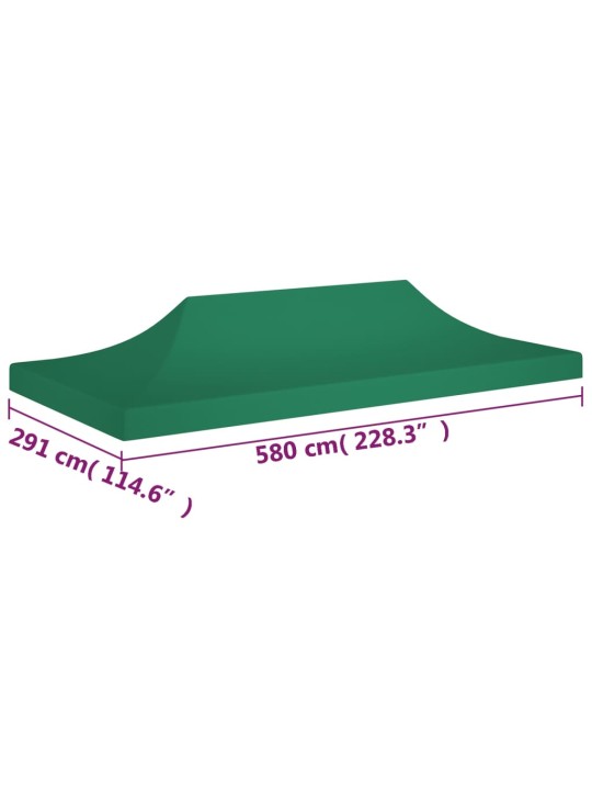 Proginės palapinės stogas, žalios spalvos, 6x3m, 270 g/m²