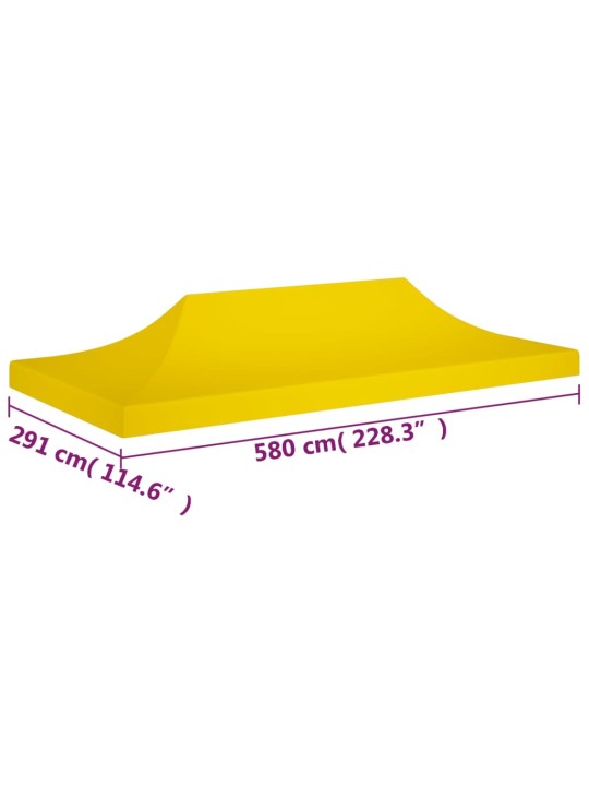 Proginės palapinės stogas, geltonos spalvos, 6x3m, 270 g/m²