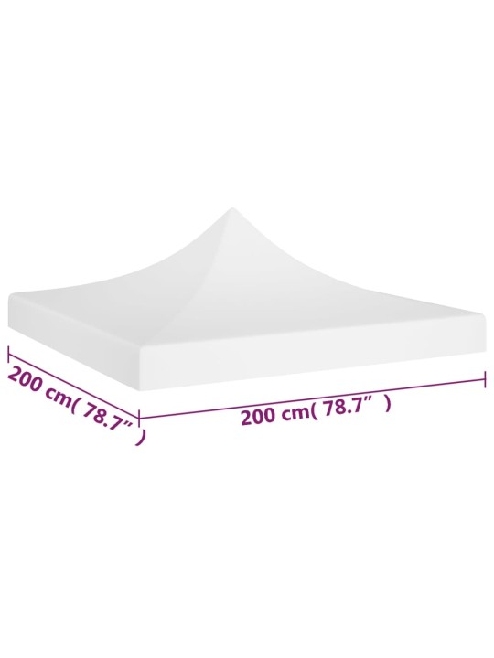 Proginės palapinės stogas, baltos spalvos, 2x2m, 270 g/m²