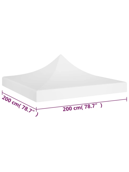 Proginės palapinės stogas, baltos spalvos, 2x2m, 270 g/m²