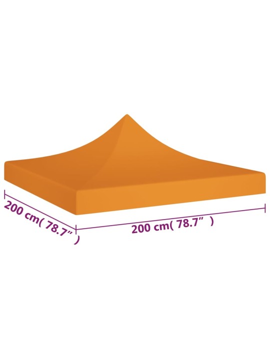 Proginės palapinės stogas, oranžinės spalvos, 2x2m, 270 g/m²