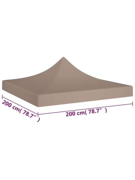 Proginės palapinės stogas, taupe spalvos, 2x2m, 270 g/m²