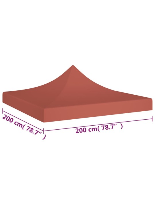 Proginės palapinės stogas, terakota spalvos, 2x2m, 270 g/m²