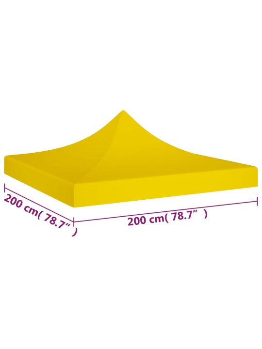 Proginės palapinės stogas, geltonos spalvos, 2x2m, 270 g/m²