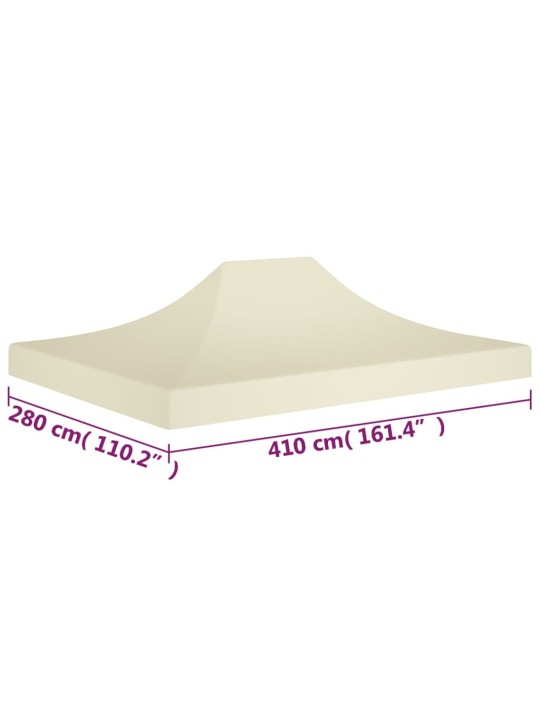 Proginės palapinės stogas, kreminės spalvos, 4x3m, 270 g/m²