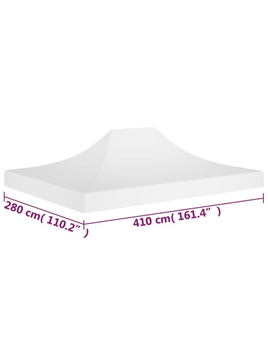 Proginės palapinės stogas, baltos spalvos, 4x3m, 270 g/m²