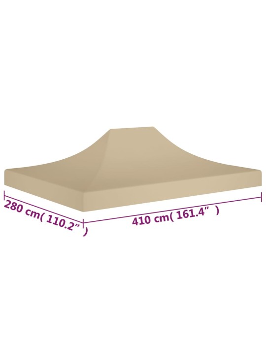 Proginės palapinės stogas, smėlio spalvos, 4x3m, 270 g/m²